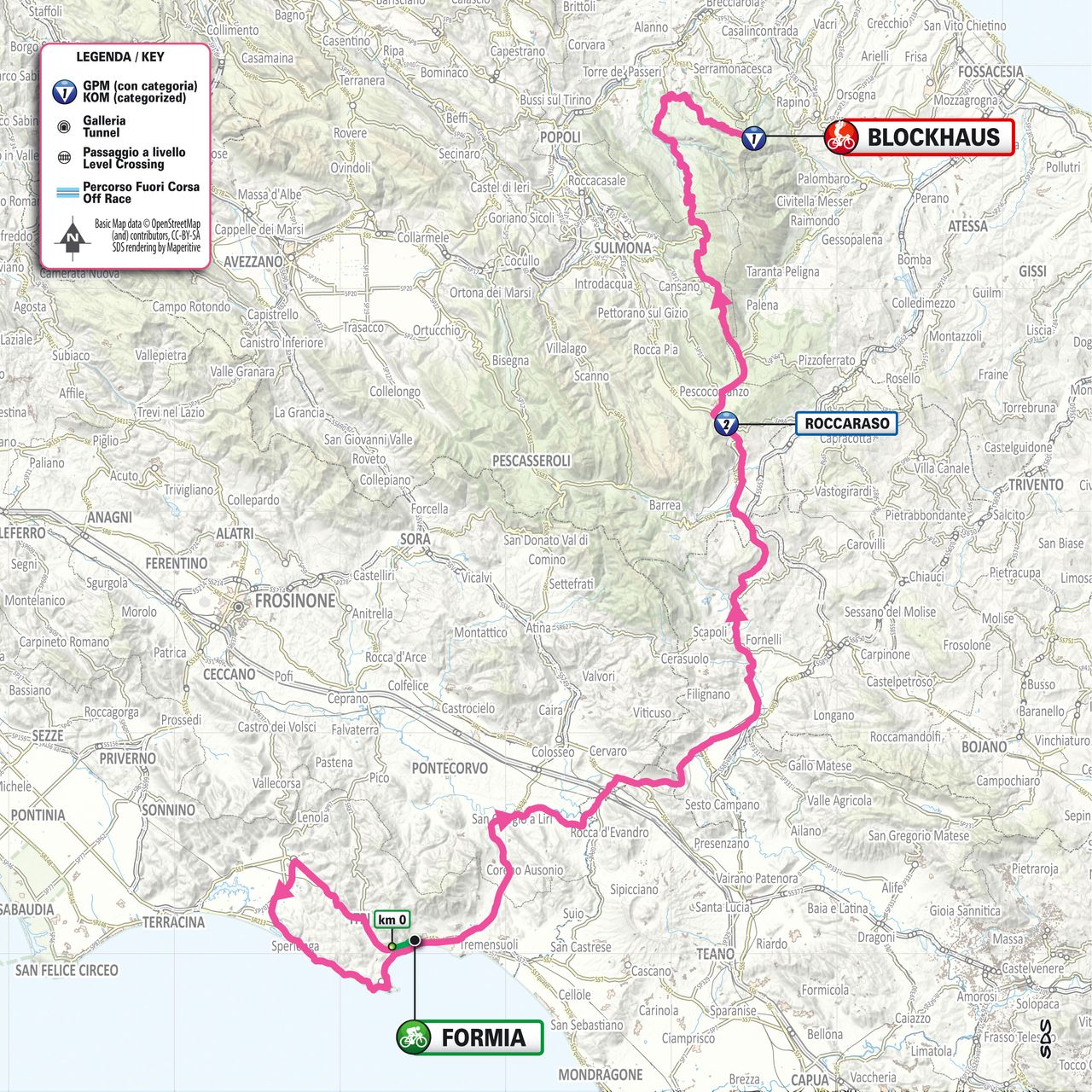 Giro d'Italia 2026 stage 7 map