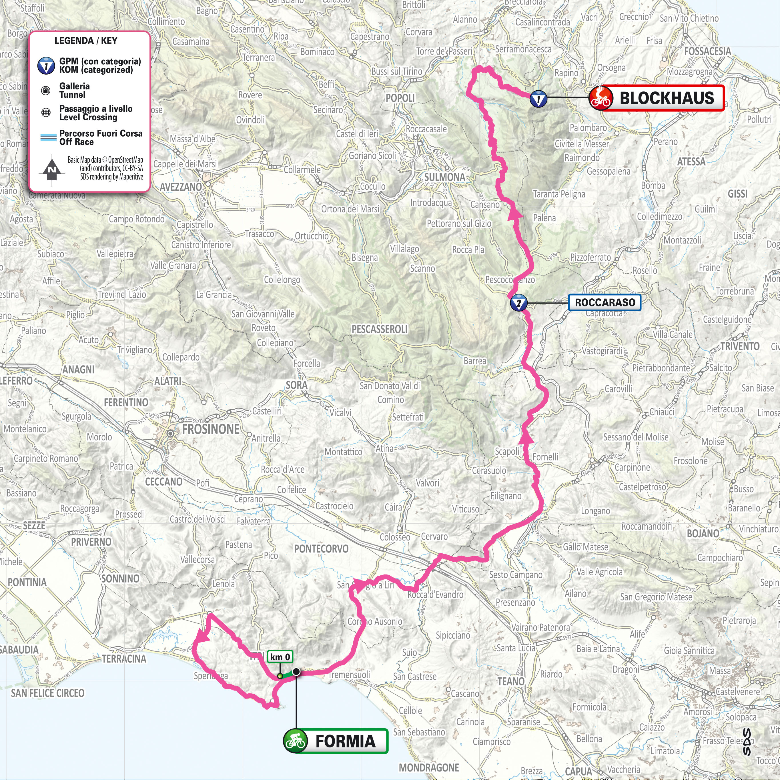 Giro d'Italia 2026 stage 7 map