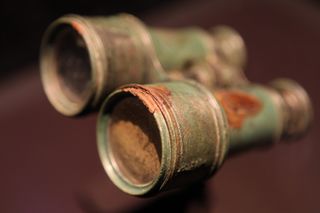 A pair of binoculars, recovered in 1994.
