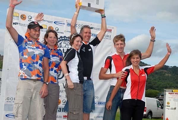 Mixed team podium