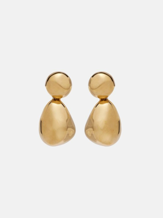 Phoebe Philo, Double Ball Gold-Plated Earrings in Gold
