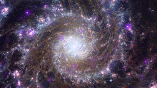 a spiral galaxy imaged in full color