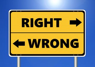 Right vs. wrong