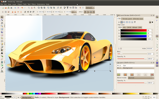 A screenshot from Inkscape, one of the best Illustrator alternatives: