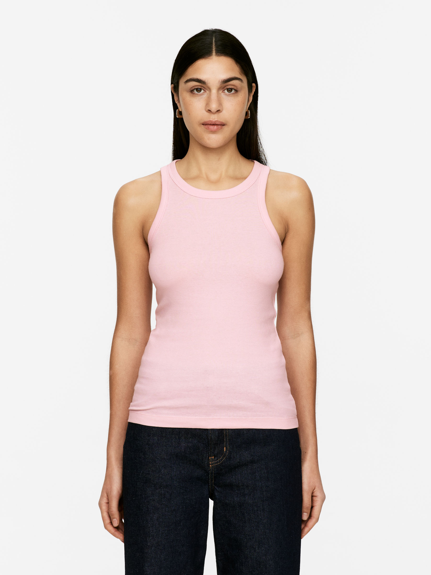 Rib Racer Tank Top – Pink – Women – Arket Gb