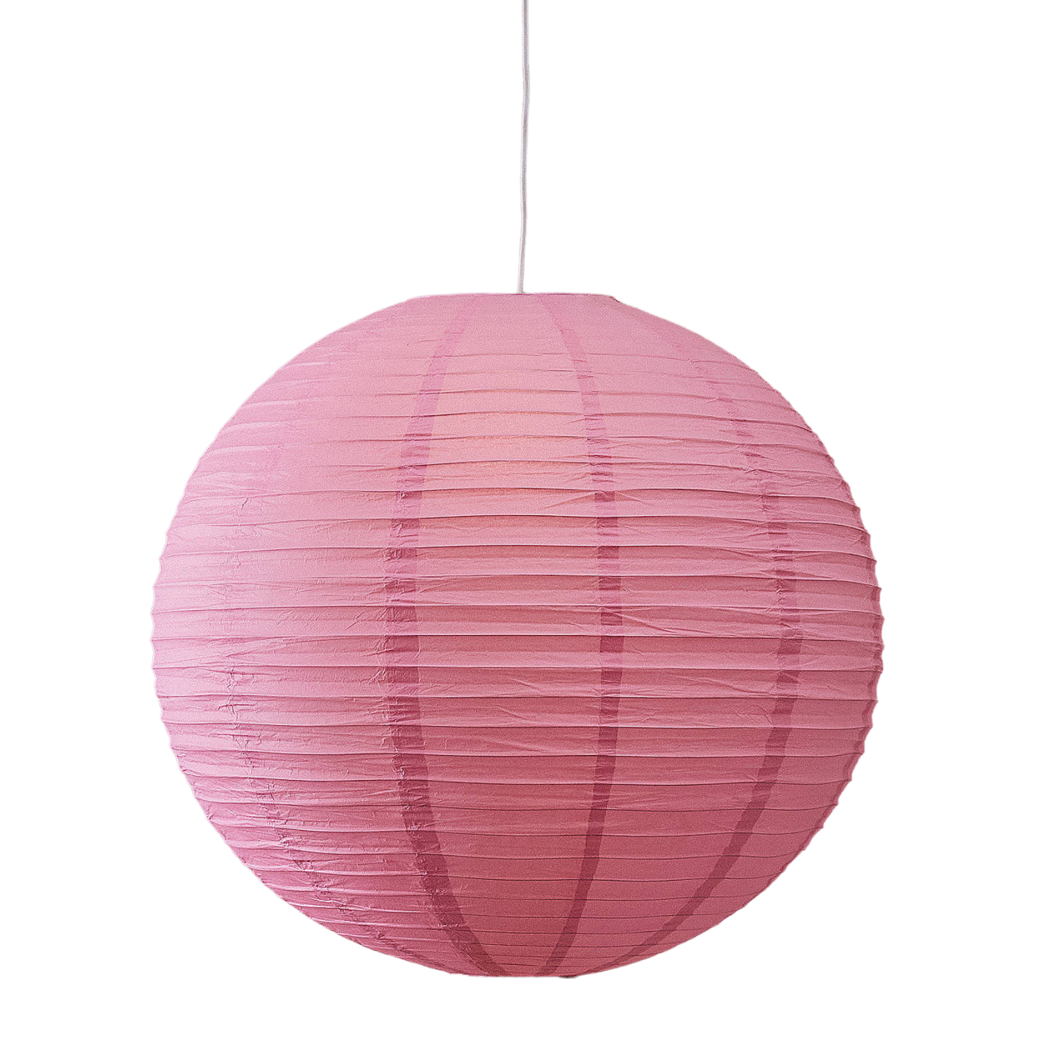 A pink paper lantern