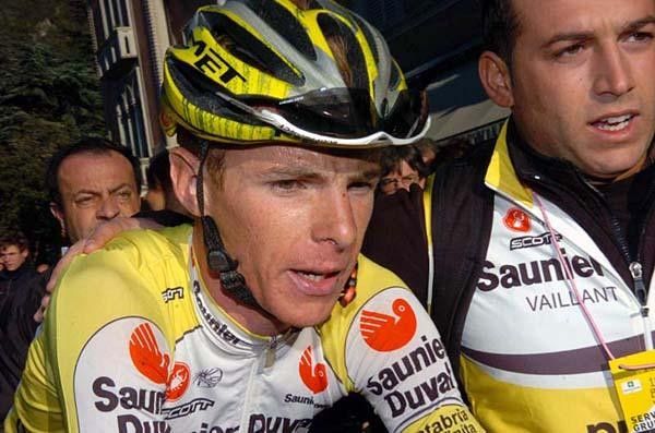 Riccardo Ricc&ograve; (Saunier Duval-Prodir) was exhausted after taking second place.