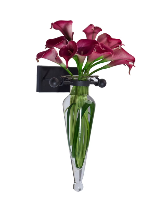 Amphora Vase on Iron Sconce 