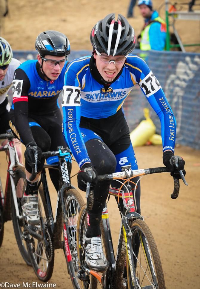 Kolby Preble racing for Fort Lewis