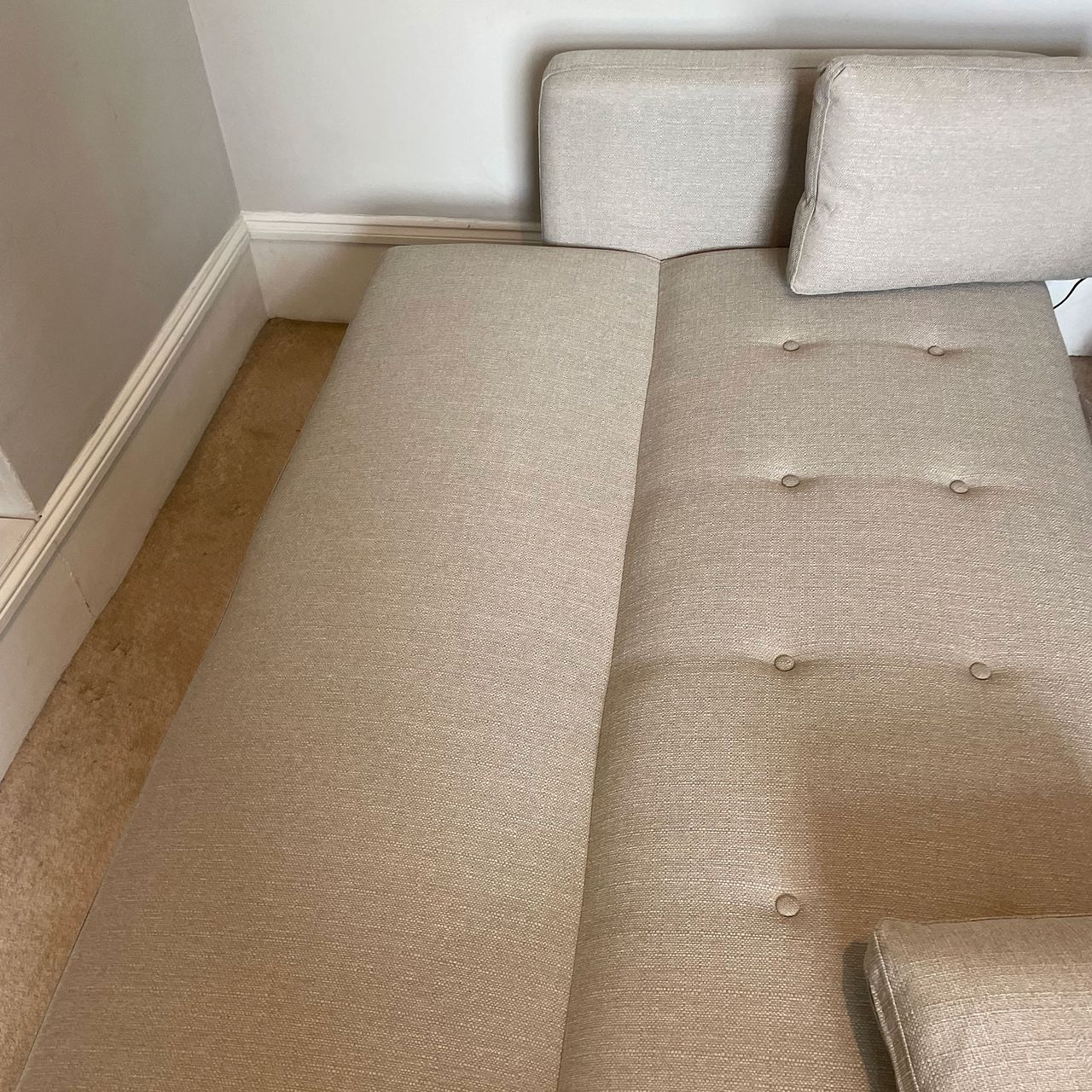 DUSK Hudson sofa bed unfolded into bed position