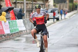 Estela Domínguez racing for Spain at junior level