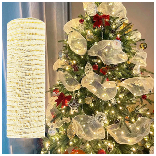 Christmas Mesh Ribbon Roll from Walmart