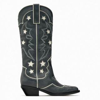 Zara Leather Cowboy Boots