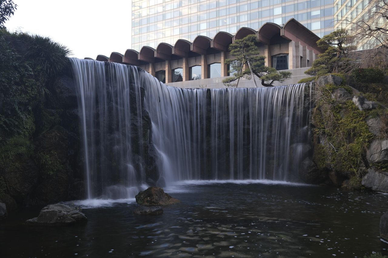 Waterfall with moving water motion blur