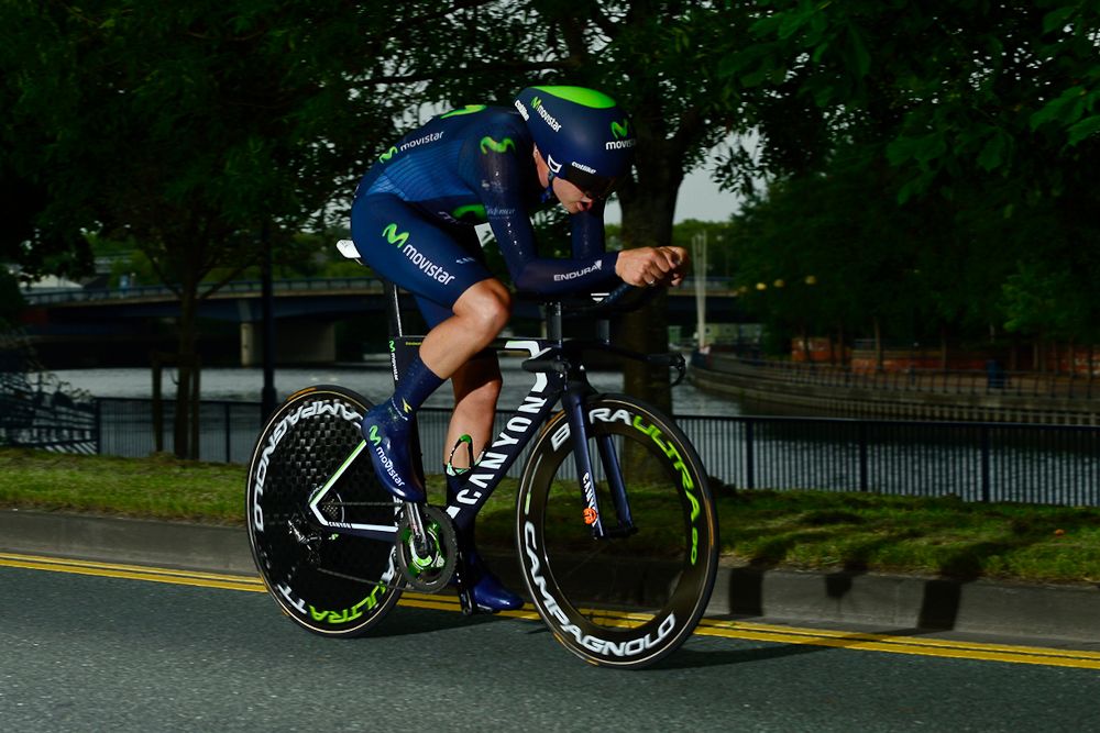 Alex Dowsett on his way to winning his fifth British time trial title