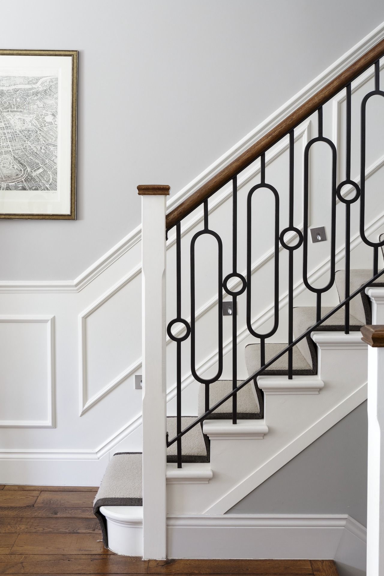 staircase ideas: metal decorative staircase railing