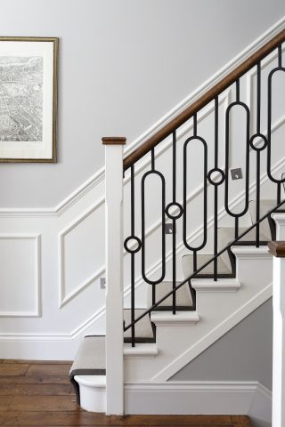staircase ideas: metal decorative staircase railing