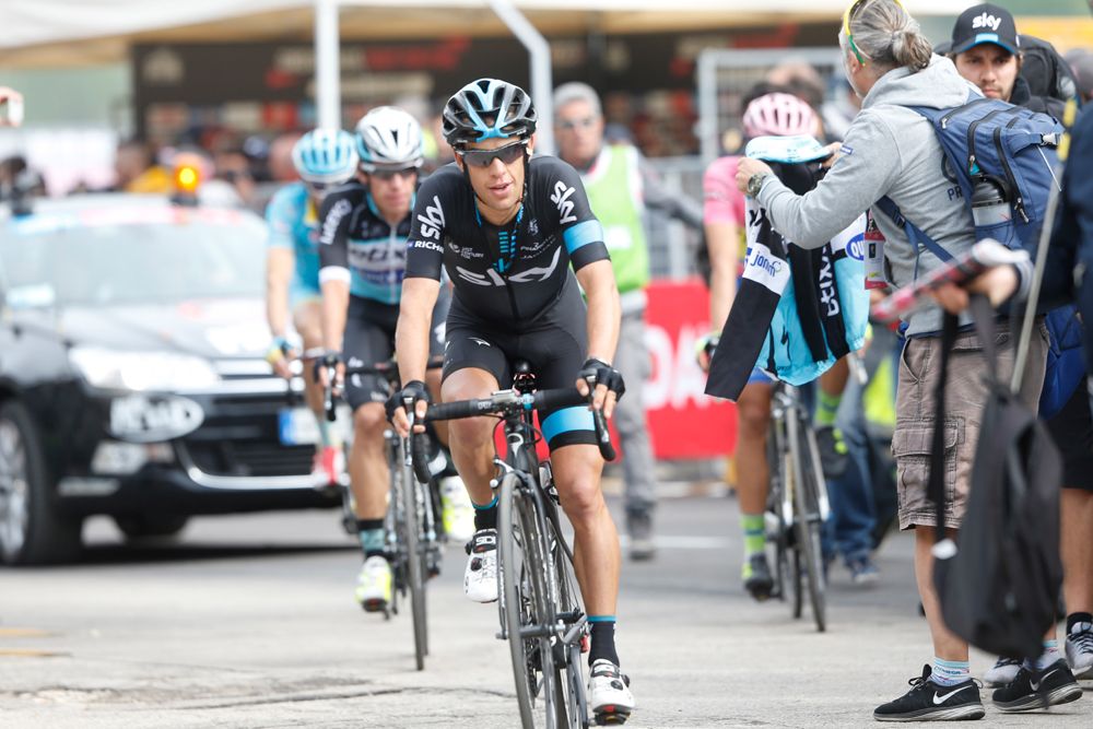 Richie Porte (Team Sky) crosses the line