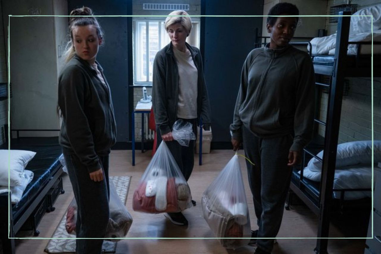 The cast of Time season 2: Bella Ramsey as Kelsey, Jodie Whittaker as Orla, and Tamara Lawrence as Abi in Time season 2