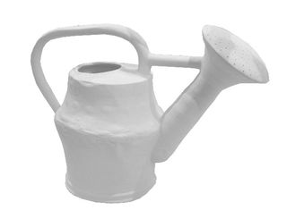 White, ceramic watering can