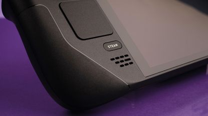 Valve's Steam Deck handheld (close-up)