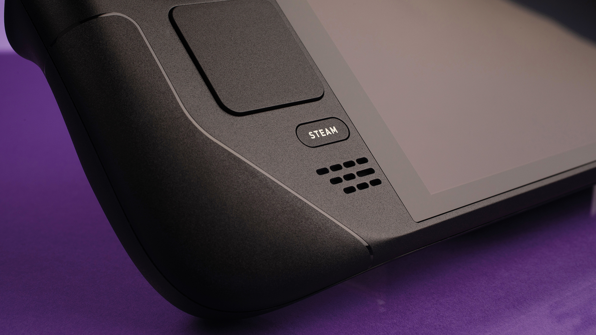 Valve's Steam Deck handheld (close-up)