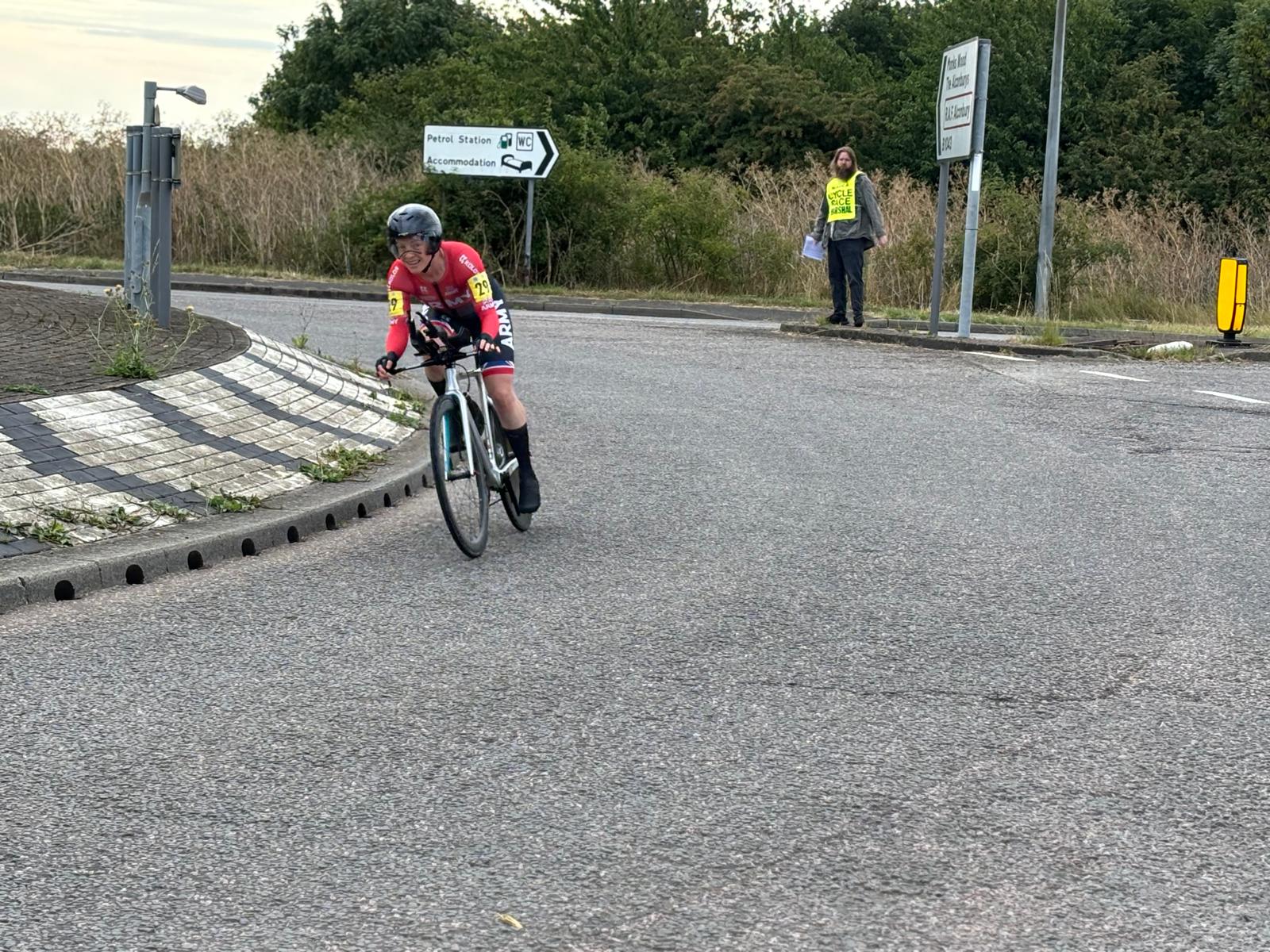 A time triallist and marshal