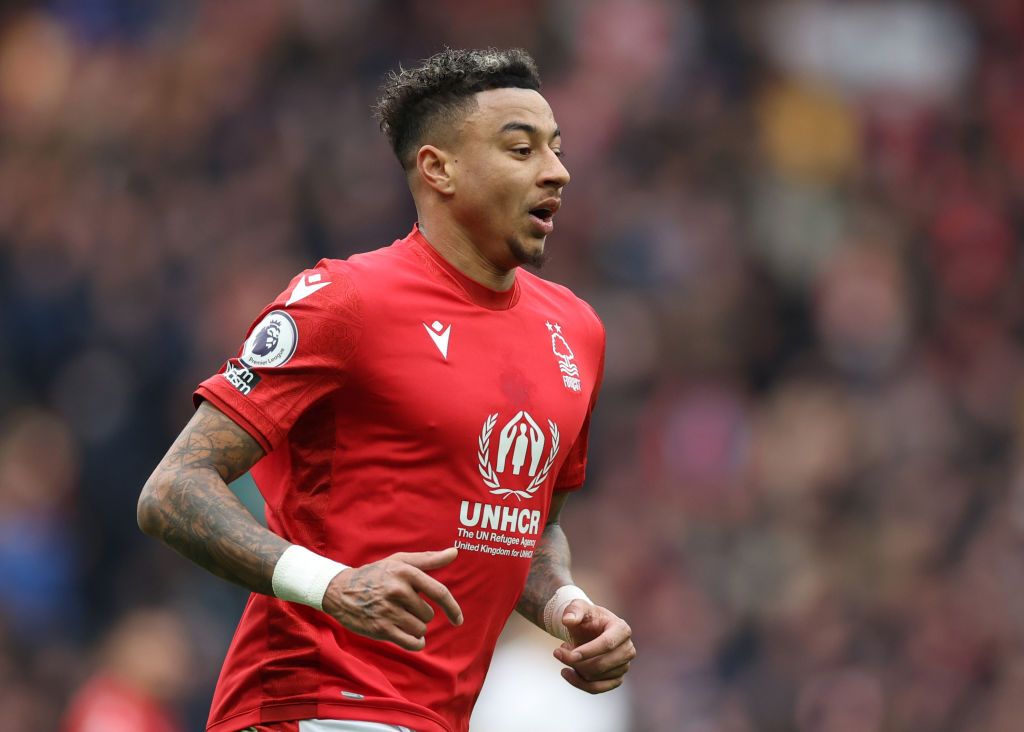 Jesse Lingard of Nottingham Forest during the Premier League match between Tottenham Hotspur and Nottingham Forest at Tottenham Hotspur Stadium