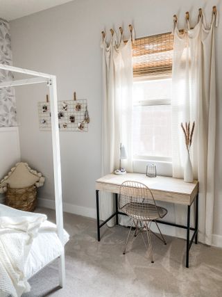 grey farmhouse girls room