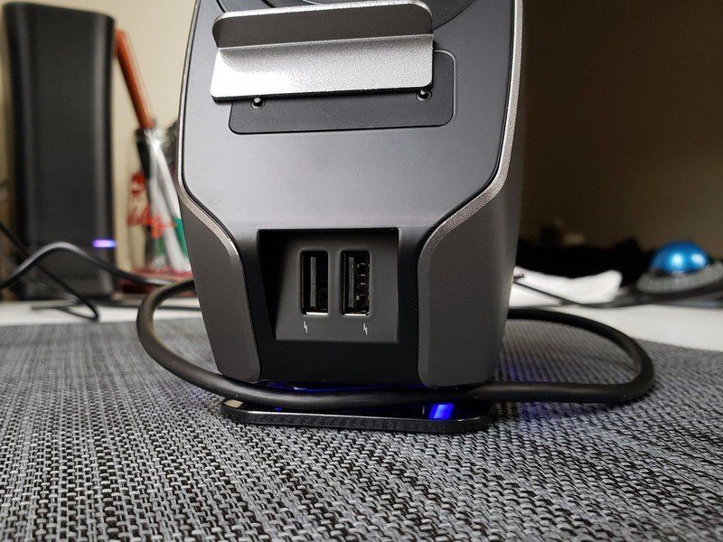 Front charging ports