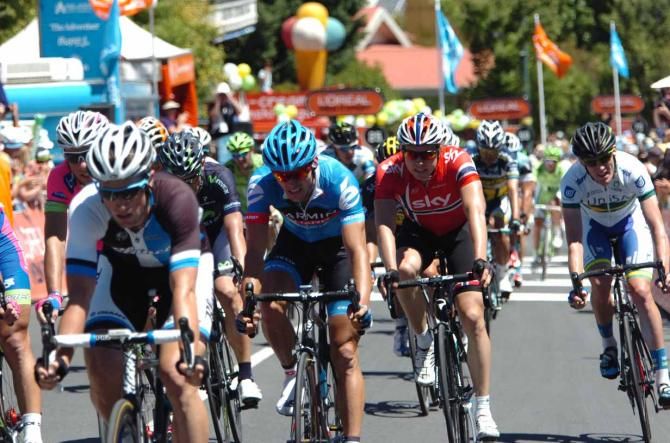 Mark Renshaw (Blanco) had to settle for third on day one of the Tour Down Under.