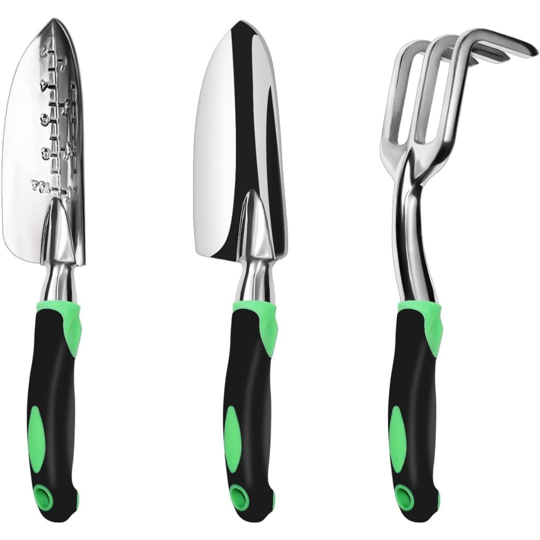 Three hand trowels