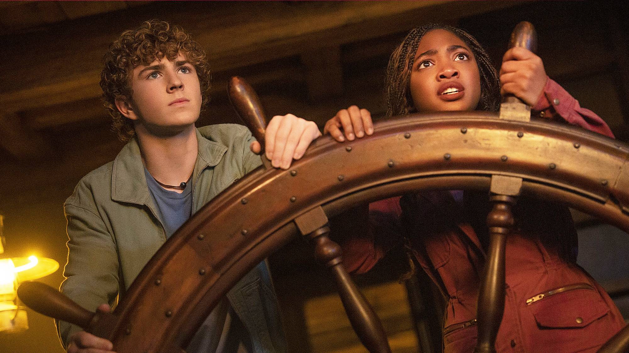 Walker Scobell and Leah Sava Jeffries in &quot;Percy Jackson&quot; season 2