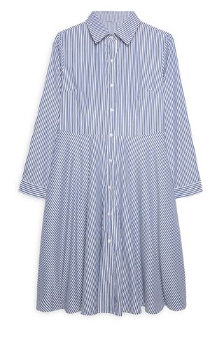 Blue Striped Shirt Dress, £13