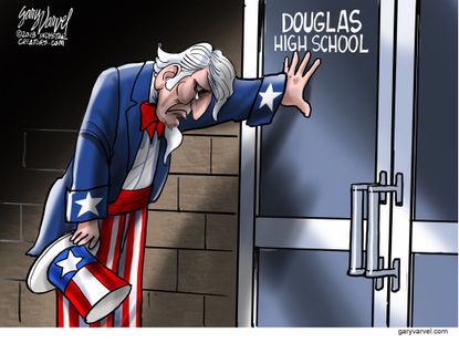 Political cartoon U.S. Florida school shooting