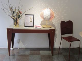 Console table and chair