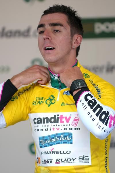 That man again: Russell Downing (Candi-TV &ndash; Marshalls Pasta) is the leader of the 2009 edition of the Tour of Ireland.