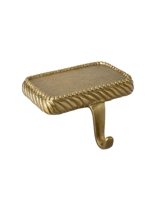 Brass Braided Edge Stocking Holder