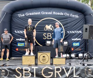 F1 Driver on the podium at SBT GRVL in 2021