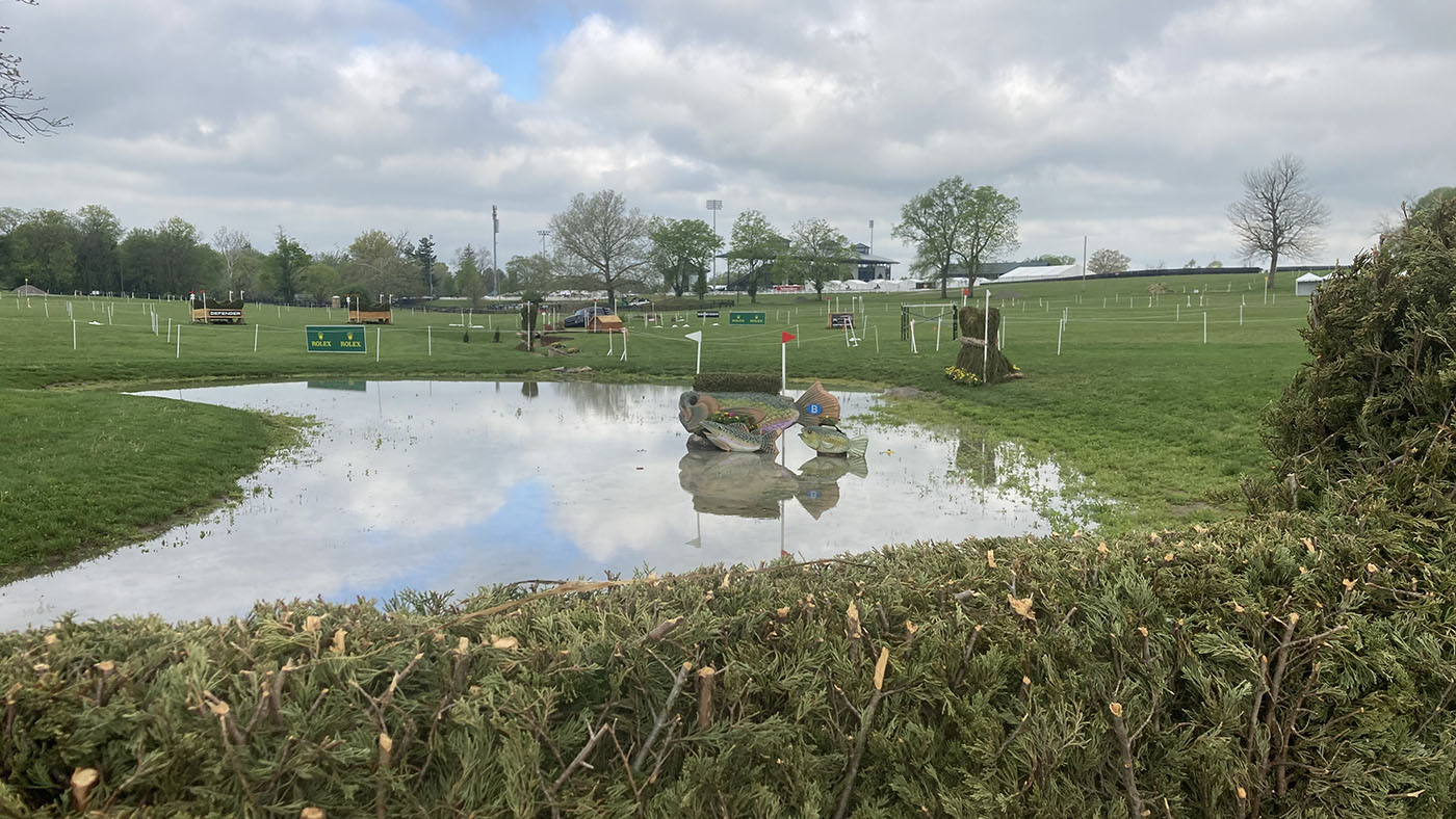 Kentucky Three-Day Event cross-country course 2024 view over fence 18a