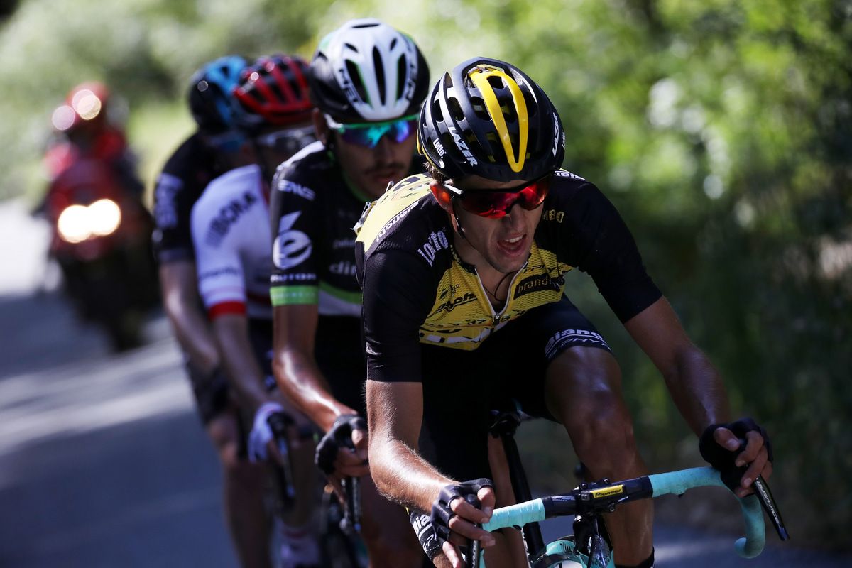 George Bennett (LottoNL-Jumbo) drives the breakaway