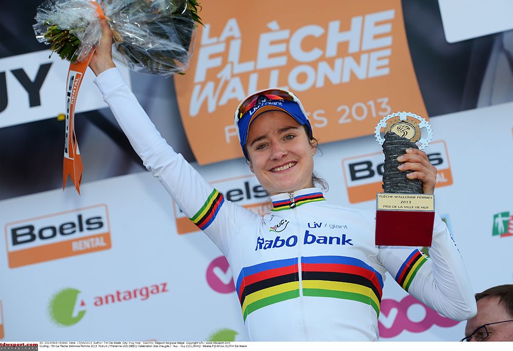 Marianne Vos won the 2013 La Fl&egrave;che Wallonne, her fifth title