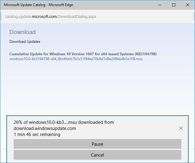 How to manually download and install Windows 10 cumulative updates