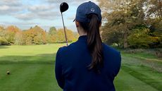 Jess Ratcliffe lining up a drive