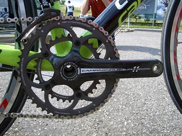 Thankfully the Super Record chainset is available as a compact.