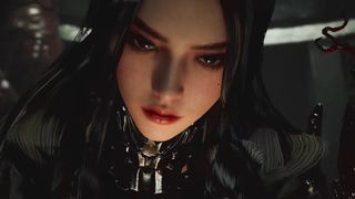 Stellar Blade female warrior with dark hair