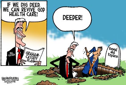 Political cartoon U.S. Graham Cassidy Obamacare repeal