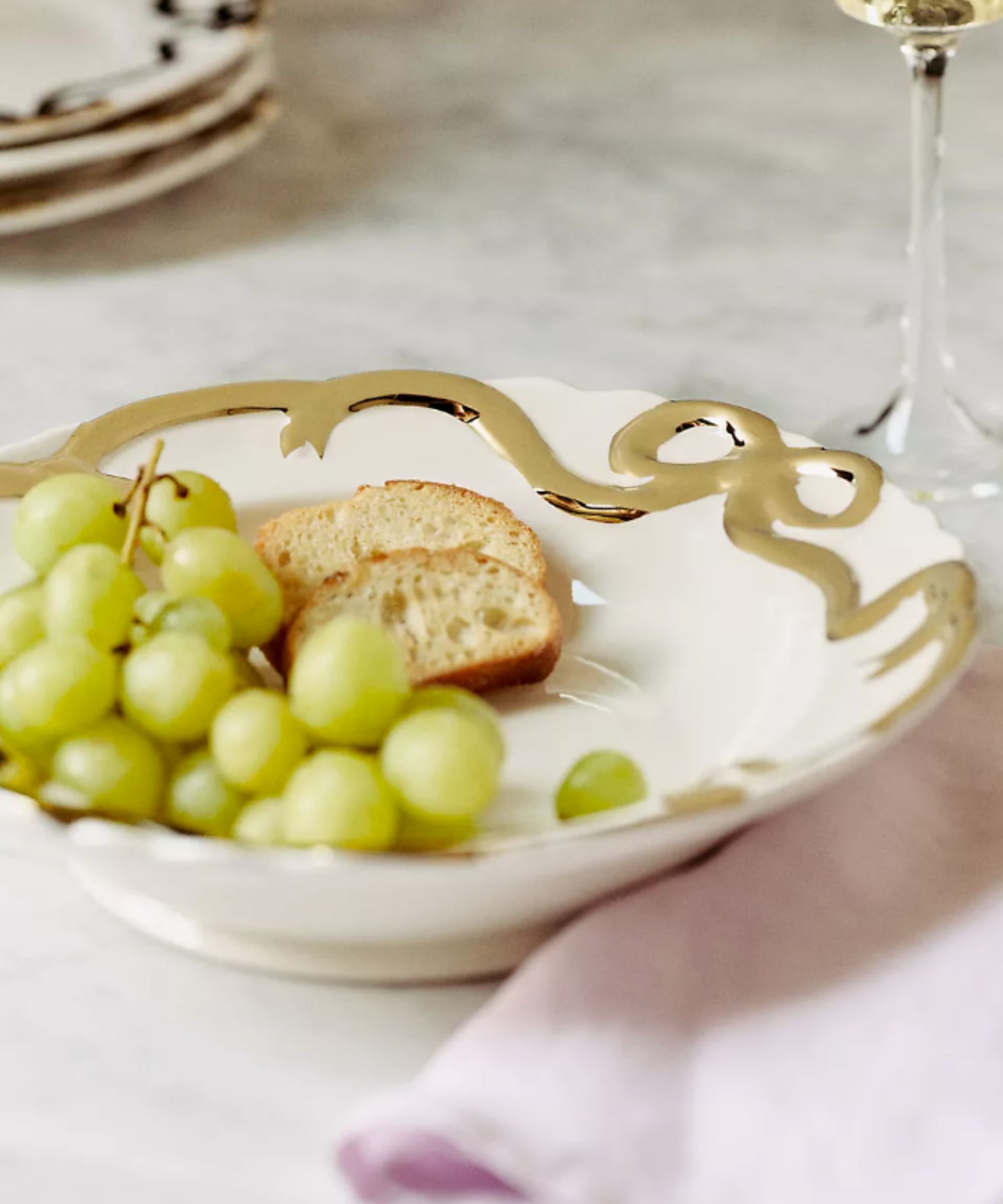 White bow with gold bow pattern