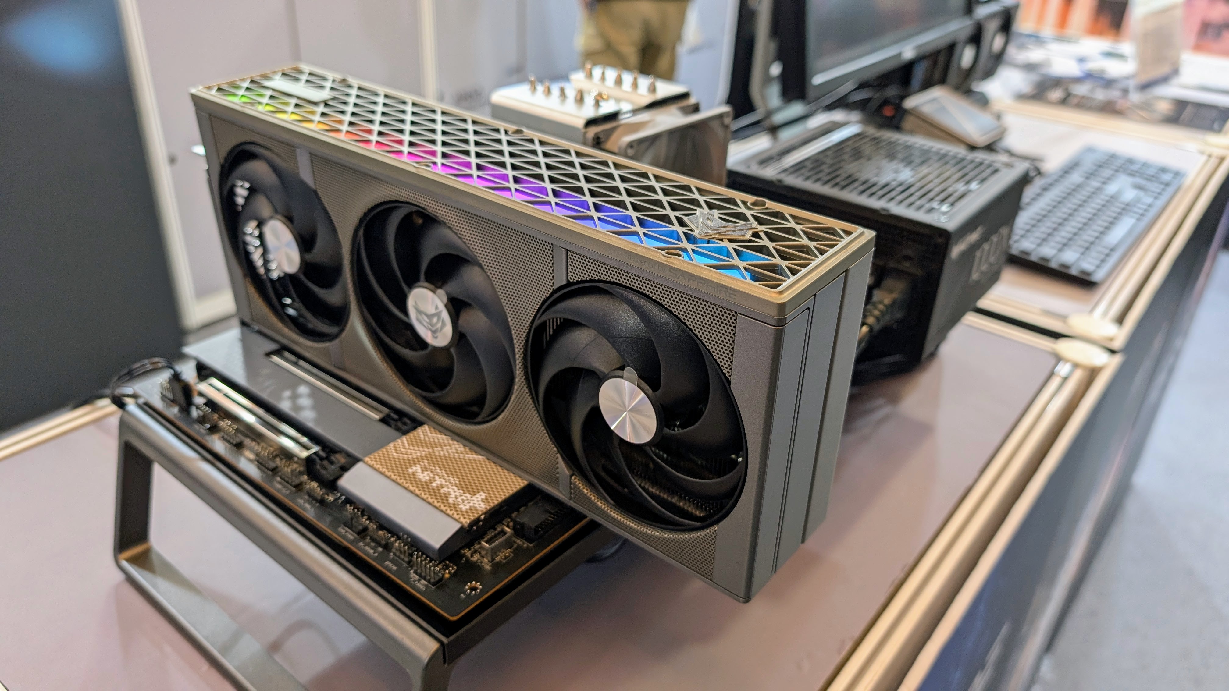 Sapphire RX 9070 XT Nitro+ with PhantomLink at Computex 2025