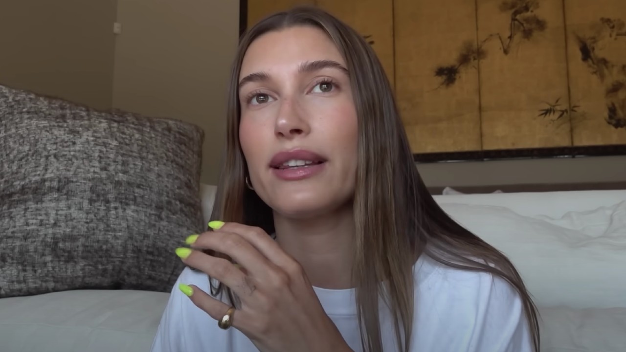 Hailey Bieber on her YouTube channel